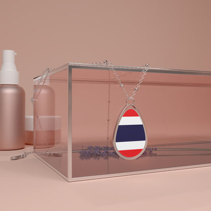 Thailand Flag Oval Necklace