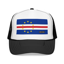 Cabo Verde Flag Foam Trucker Hat | Cape Verde Pride Snapback Cap | Rep Ya Flag