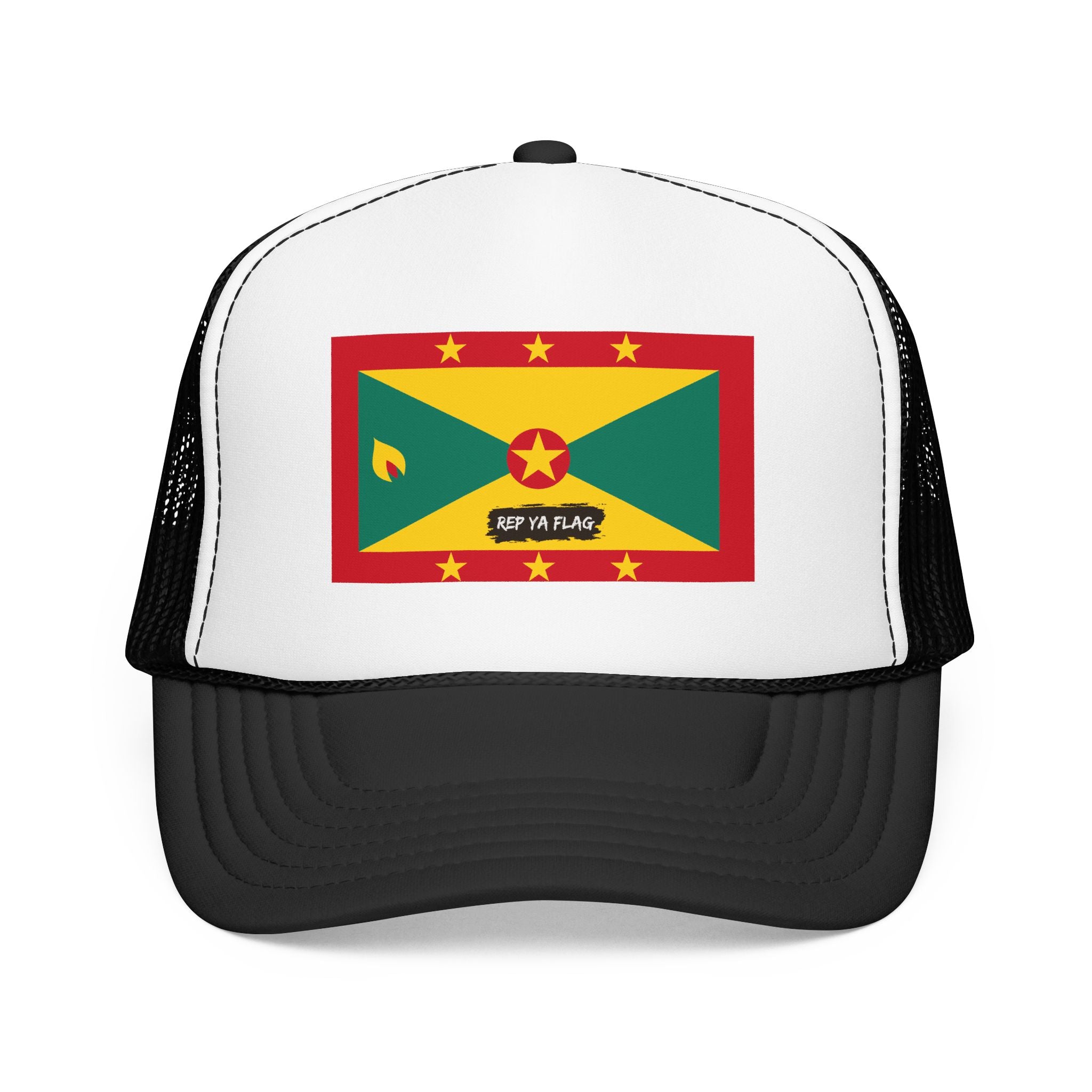 Grenada Flag Foam Trucker Hat | Grenadian Pride Snapback Cap | Rep Ya Flag