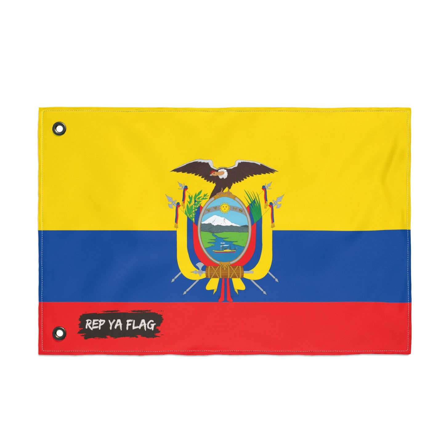 Ecuador Flag Garden Banner | Double Sided Outdoor Flag | Rep Ya Flag