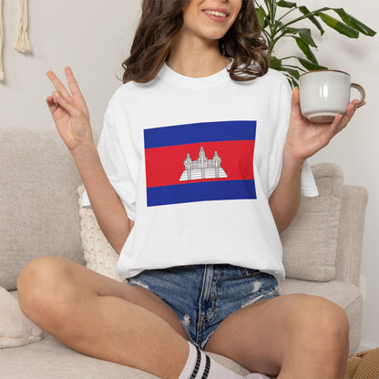 Cambodia Flag T Shirt | Cambodian Heritage Shirt S-4XL | Rep Ya Flag