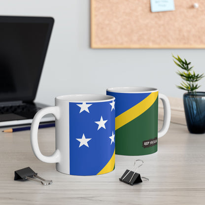 Solomon Islands Flag Coffee Mug 11oz & 15oz | Solomon Islander Heritage Ceramic Coffee Tea Mug | Rep Ya Flag
