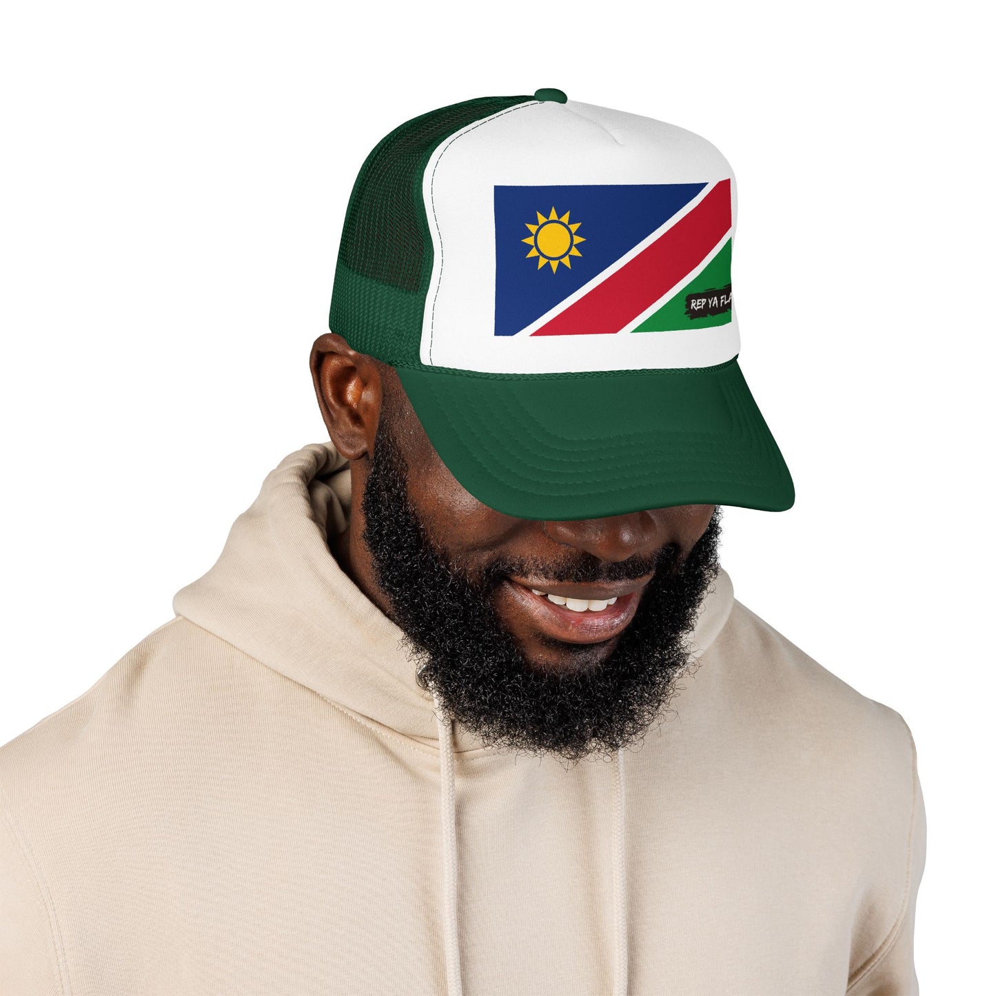Namibia Flag Foam Trucker Hat | Namibian Pride Snapback Cap | Rep Ya Flag