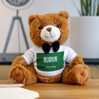 Saudi Arabia Flag Teddy Bear | Saudi Plush Gift | KSA Heritage Bear | Cultural Keepsake | Baby Gift Stuffed Animal | Rep Ya Flag