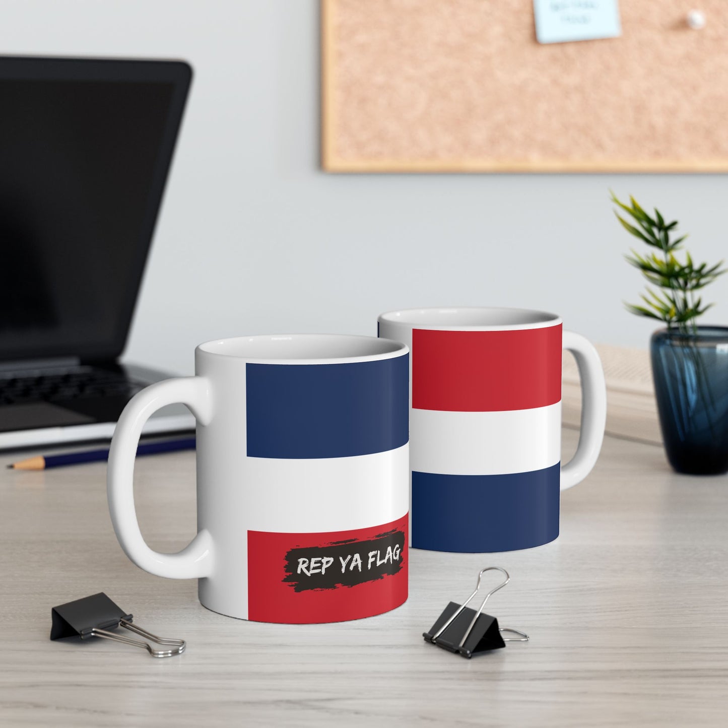 Dominican Republic Flag Coffee Tea Mug 11oz 15oz | Rep Ya Flag Ceramic Mug