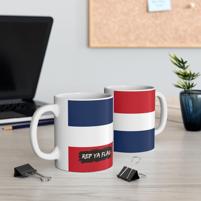 Dominican Republic Flag Coffee Tea Mug 11oz 15oz | Rep Ya Flag Ceramic Mug