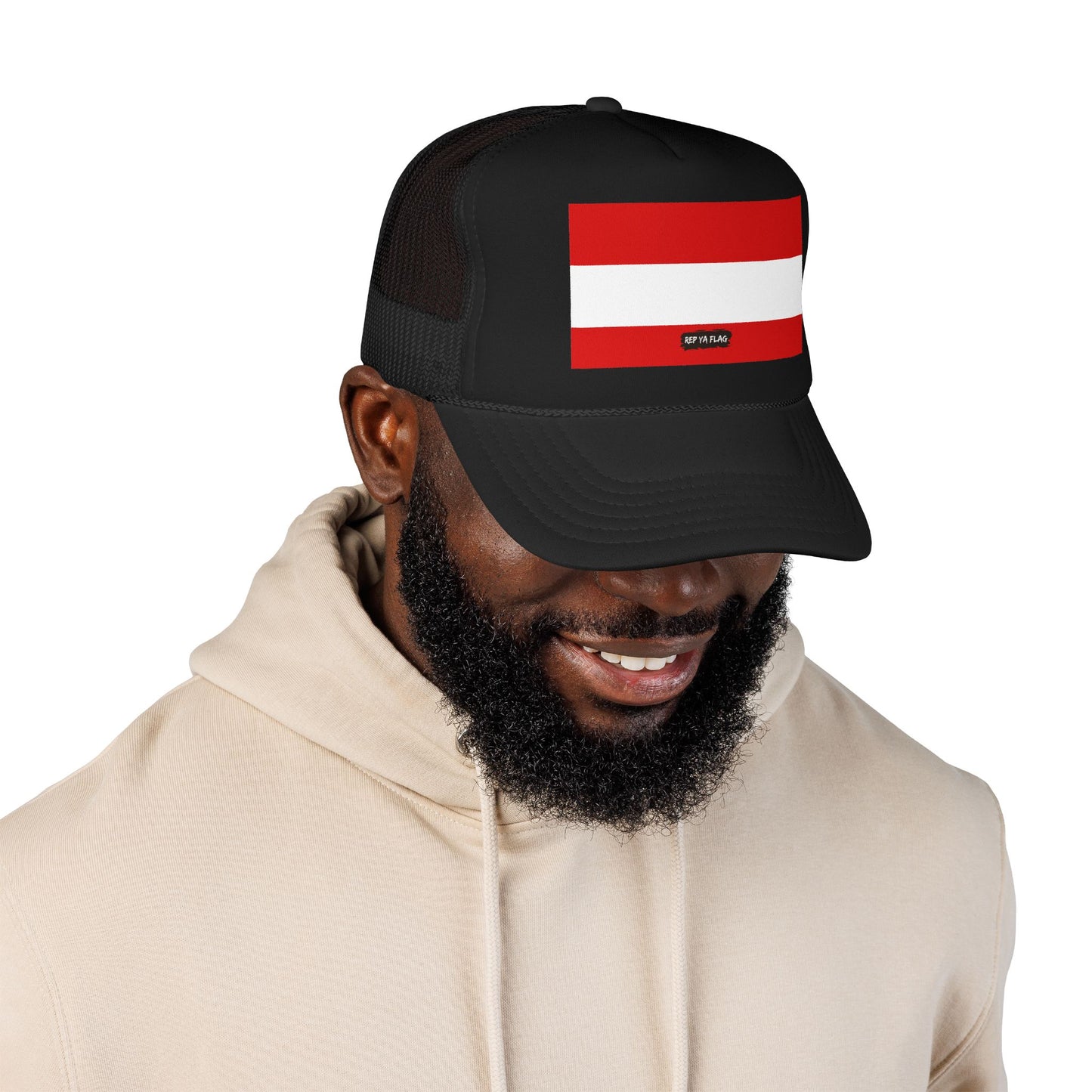 Austria Flag Foam Trucker Hat | Austrian Pride Snapback Cap | Rep Ya Flag