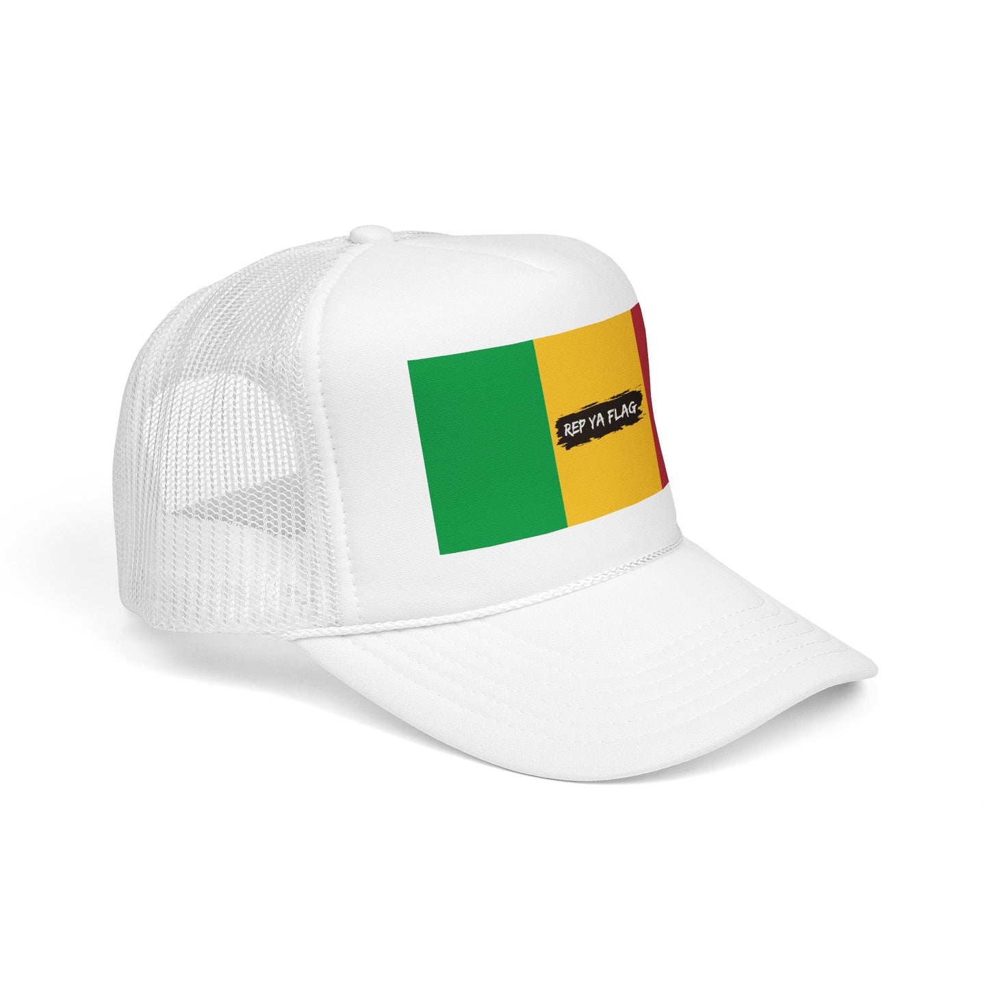 Mali Flag Foam Trucker Hat | Malian Pride Snapback Cap | Rep Ya Flag