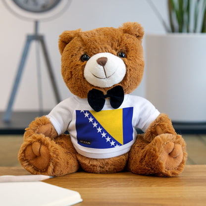 Bosnia and Herzegovina Flag Teddy Bear | Bosnian Heritage Plush Gift | Rep Ya Flag