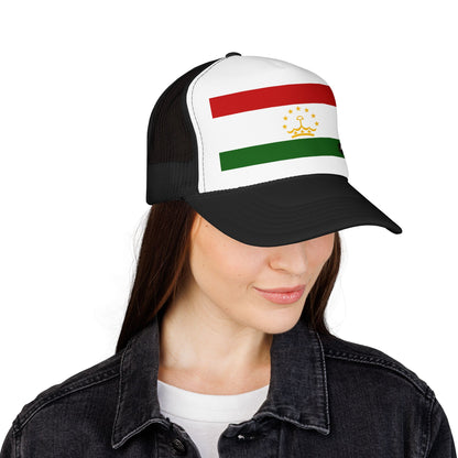 Tajikistan Flag Foam Trucker Hat | Rep Ya Flag design