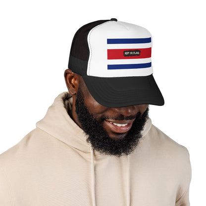 Costa Rica Flag Foam Trucker Hat | Costa Rican Pride Snapback Cap | Rep Ya Flag