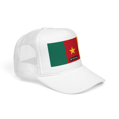 Cameroon Flag Foam Trucker Hat | Cameroonian Pride Snapback Cap | Rep Ya Flag