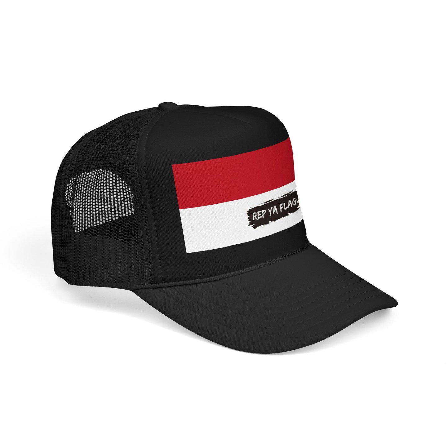 Indonesia Flag Foam Trucker Hat | Indonesian Pride Snapback Cap | Rep Ya Flag