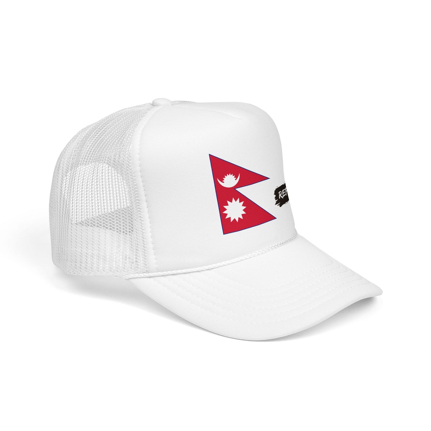 Nepal Flag Foam Trucker Hat | Nepali Pride Snapback Cap | Rep Ya Flag