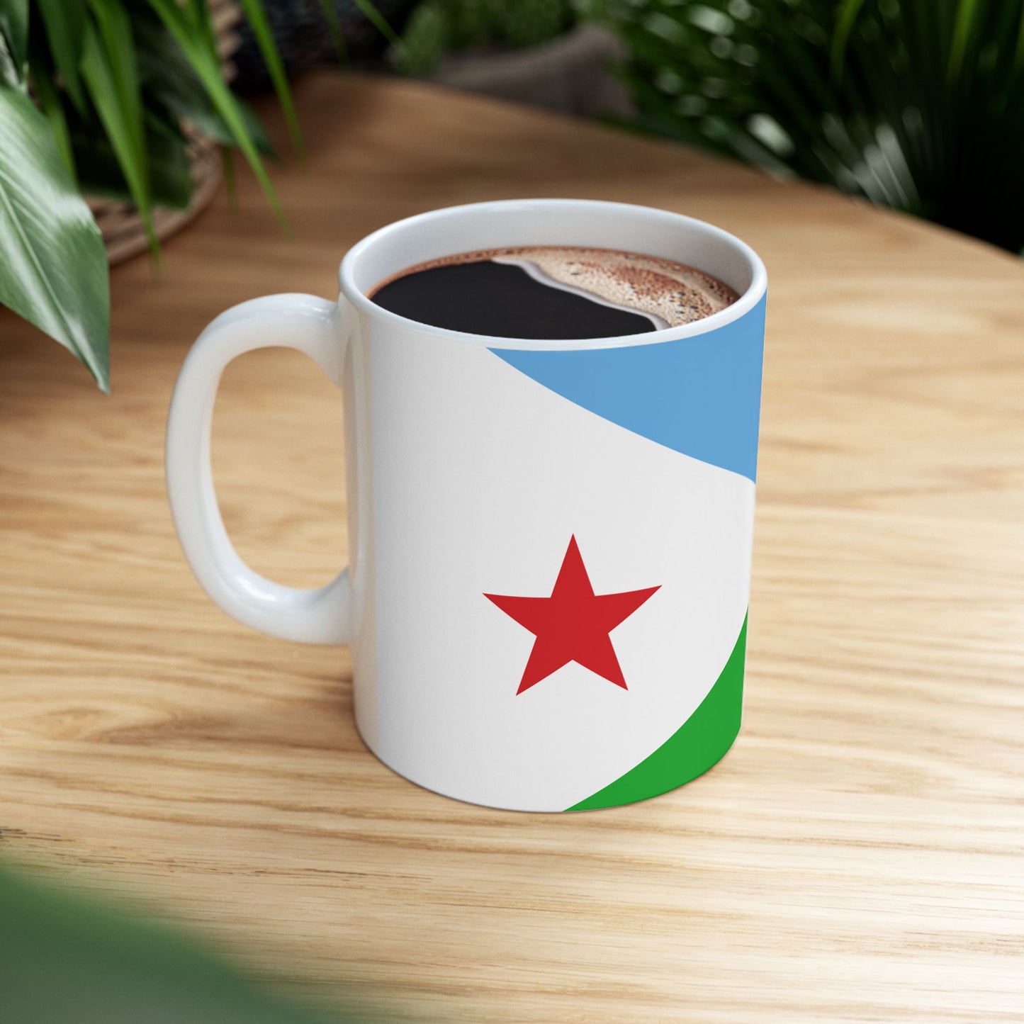 Djibouti Flag Coffee Tea Mug 11oz 15oz | Rep Ya Flag Ceramic Mug