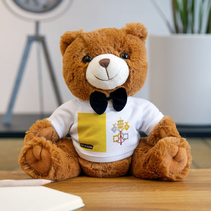 Vatican City Teddy Bear | Vatican Flag Plush | Catholic Gift | Religious Stuffed Animal | Faith Keepsake Bear