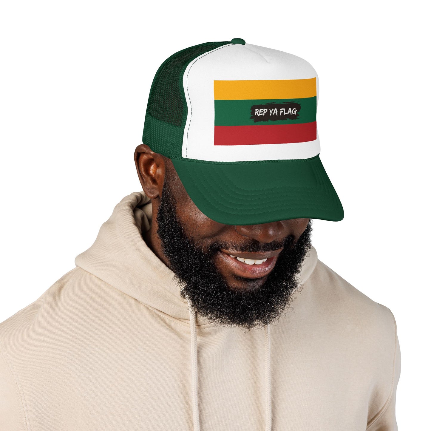 Lithuania Flag Foam Trucker Hat | Lithuanian Pride Snapback Cap | Rep Ya Flag