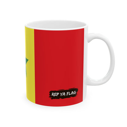 Senegal Flag Coffee Mug 11oz & 15oz | Senegalese Heritage Ceramic Coffee Tea Mug | Rep Ya Flag