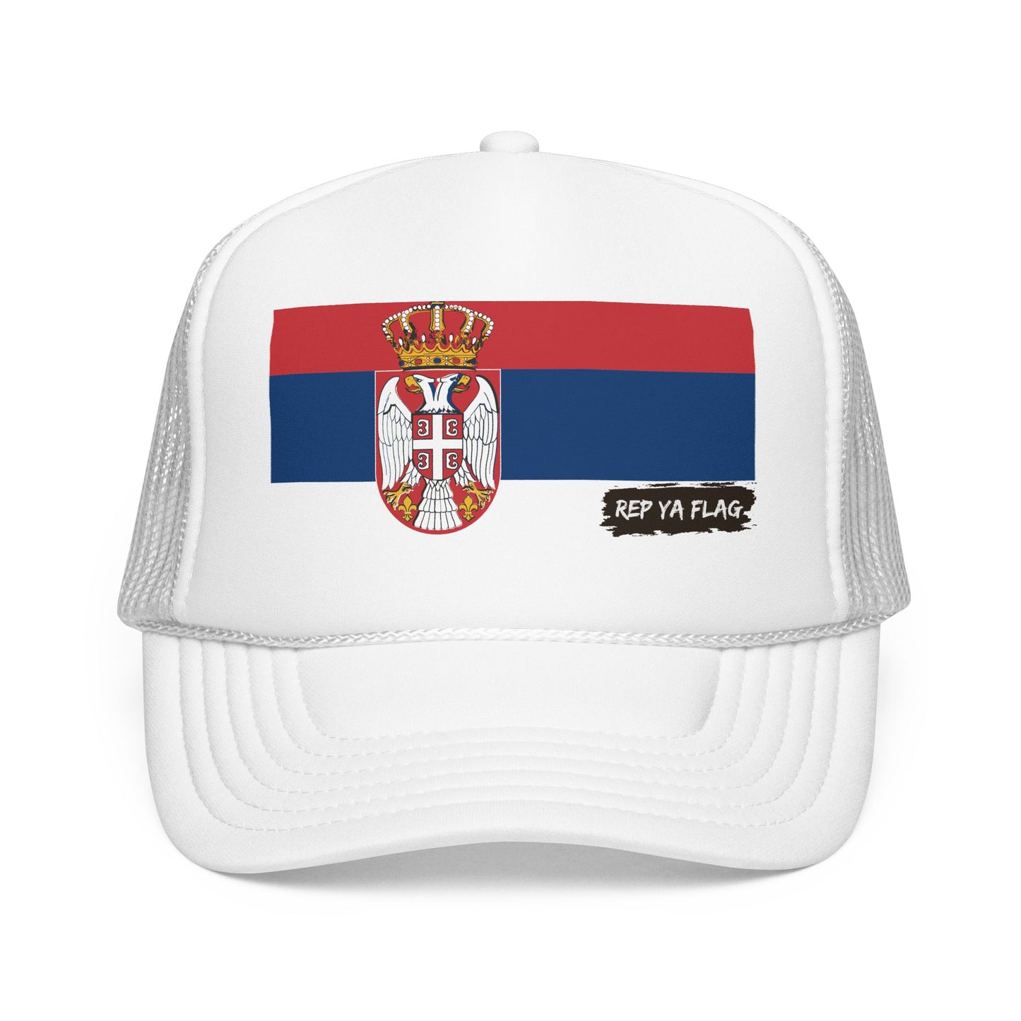 Serbia Flag Foam Trucker Hat | Serbian Pride Snapback Cap | Rep Ya Flag