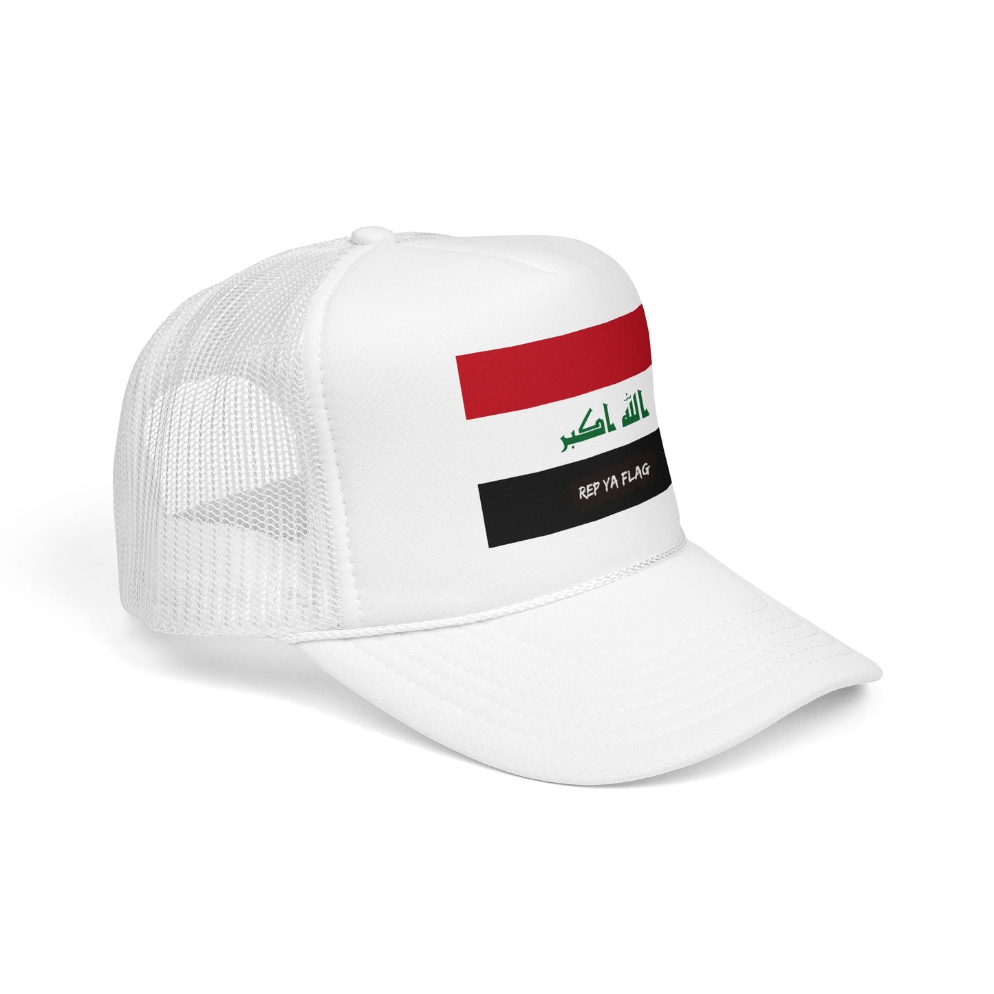 Iraq Flag Foam Trucker Hat | Iraqi Pride Snapback Cap | Rep Ya Flag