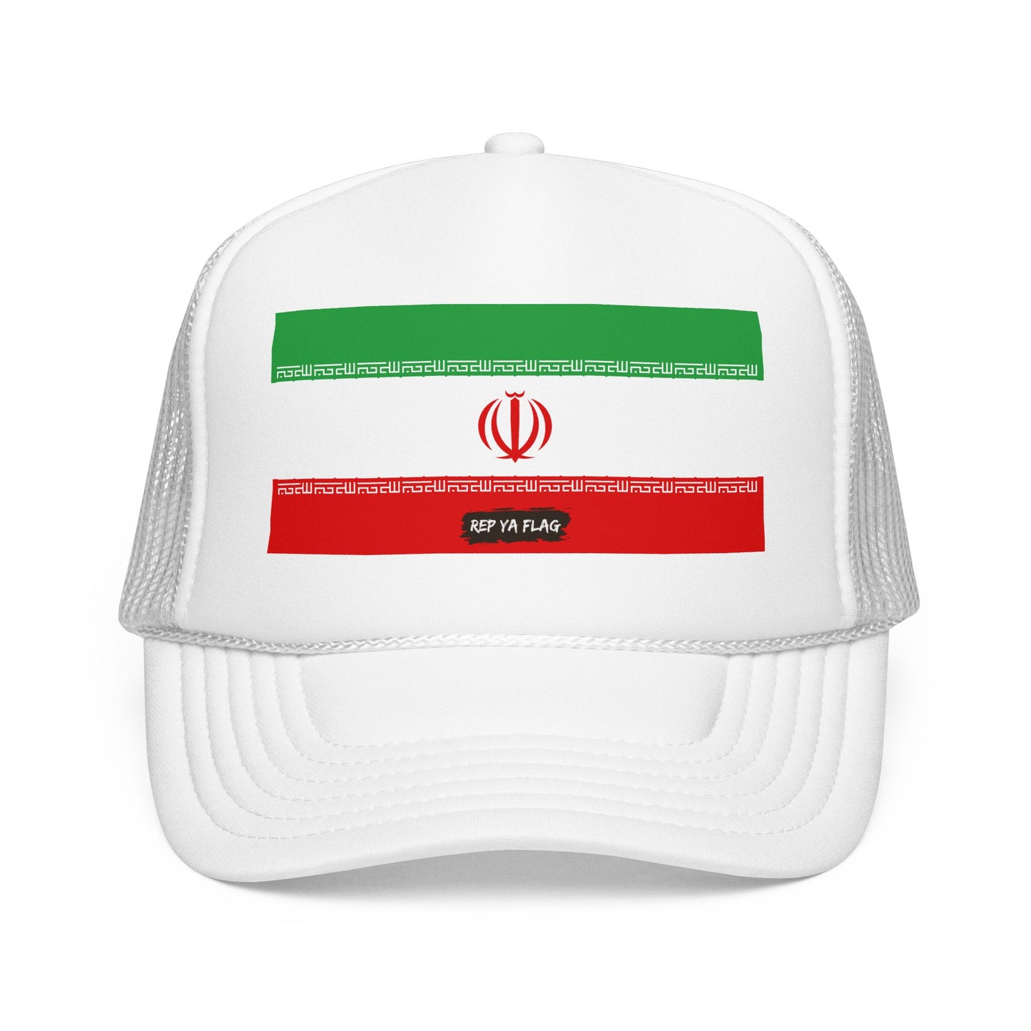 Iran Flag Foam Trucker Hat | Iranian Pride Snapback Cap | Rep Ya Flag