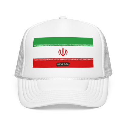 Iran Flag Foam Trucker Hat | Iranian Pride Snapback Cap | Rep Ya Flag