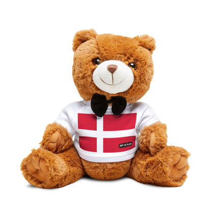 Denmark Flag Teddy Bear | Danish Heritage Plush Gift | Rep Ya Flag
