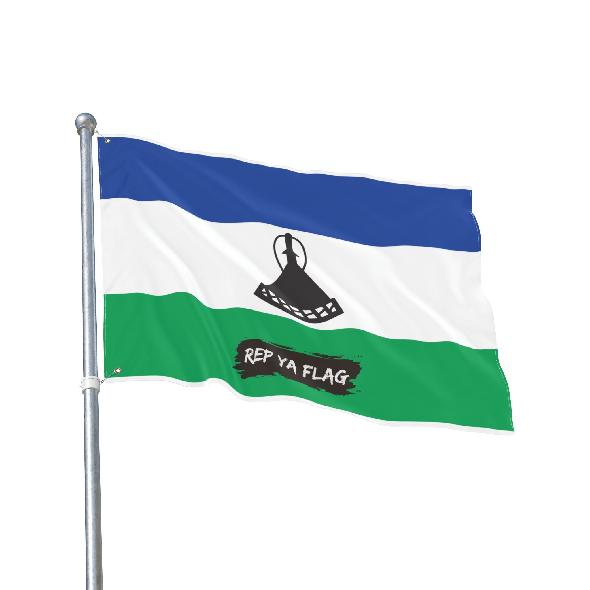 Lesotho Flag Garden Banner | Double Sided Outdoor Flag | Rep Ya Flag