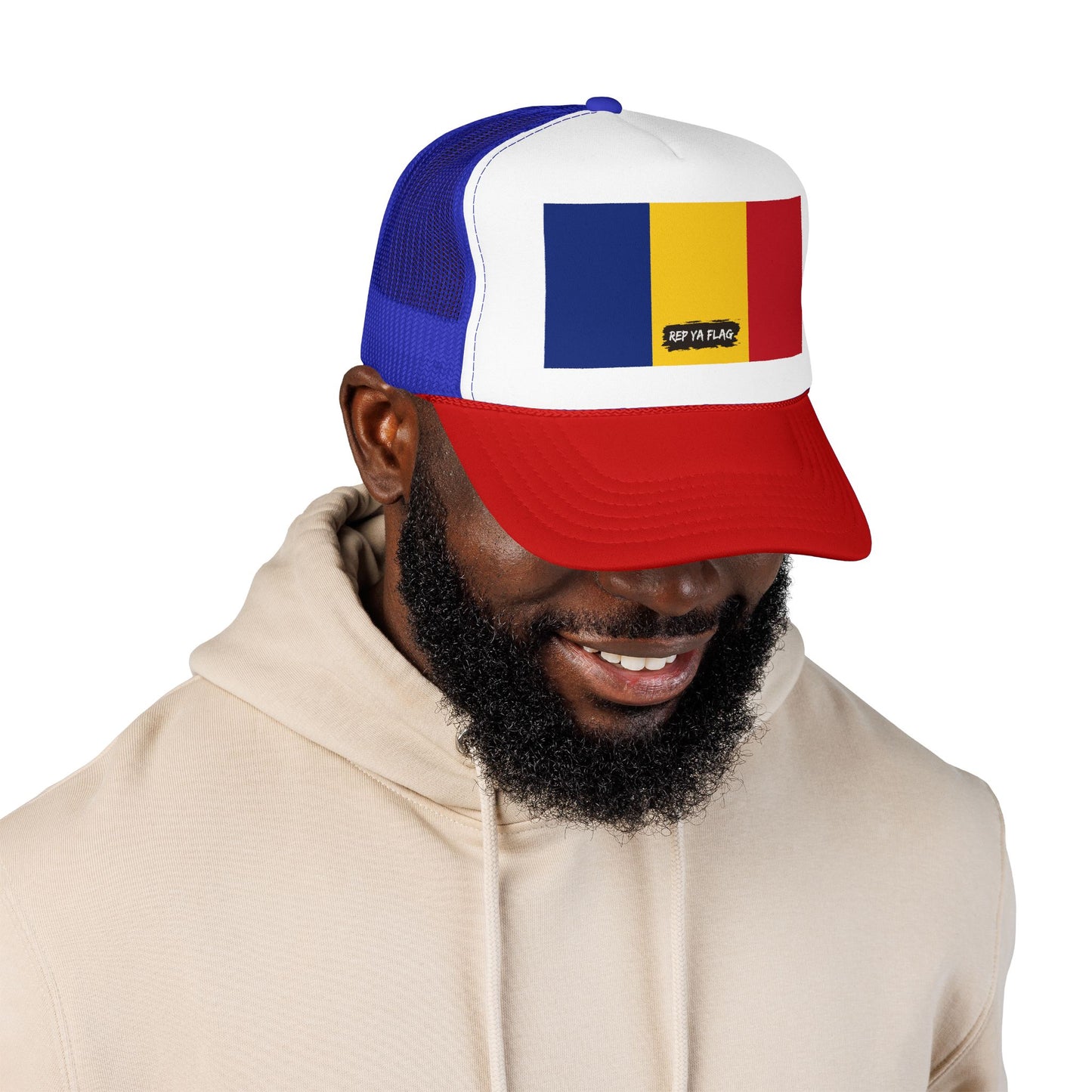 Romania Flag Foam Trucker Hat | Romanian Pride Snapback Cap | Rep Ya Flag
