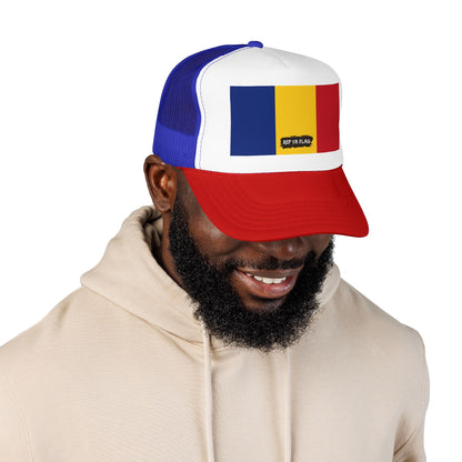 Romania Flag Foam Trucker Hat | Romanian Pride Snapback Cap | Rep Ya Flag
