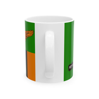 Zambia Flag | Coffee Tea Ceramic Mug Cup | 11oz 15oz | Rep Ya Flag