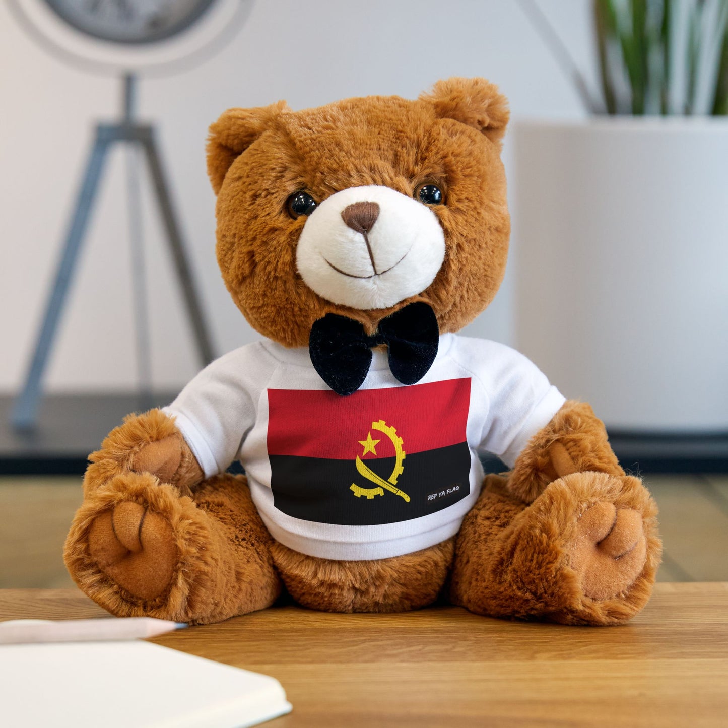 Angola Flag Teddy Bear | Angolan Heritage Plush Gift | Rep Ya Flag