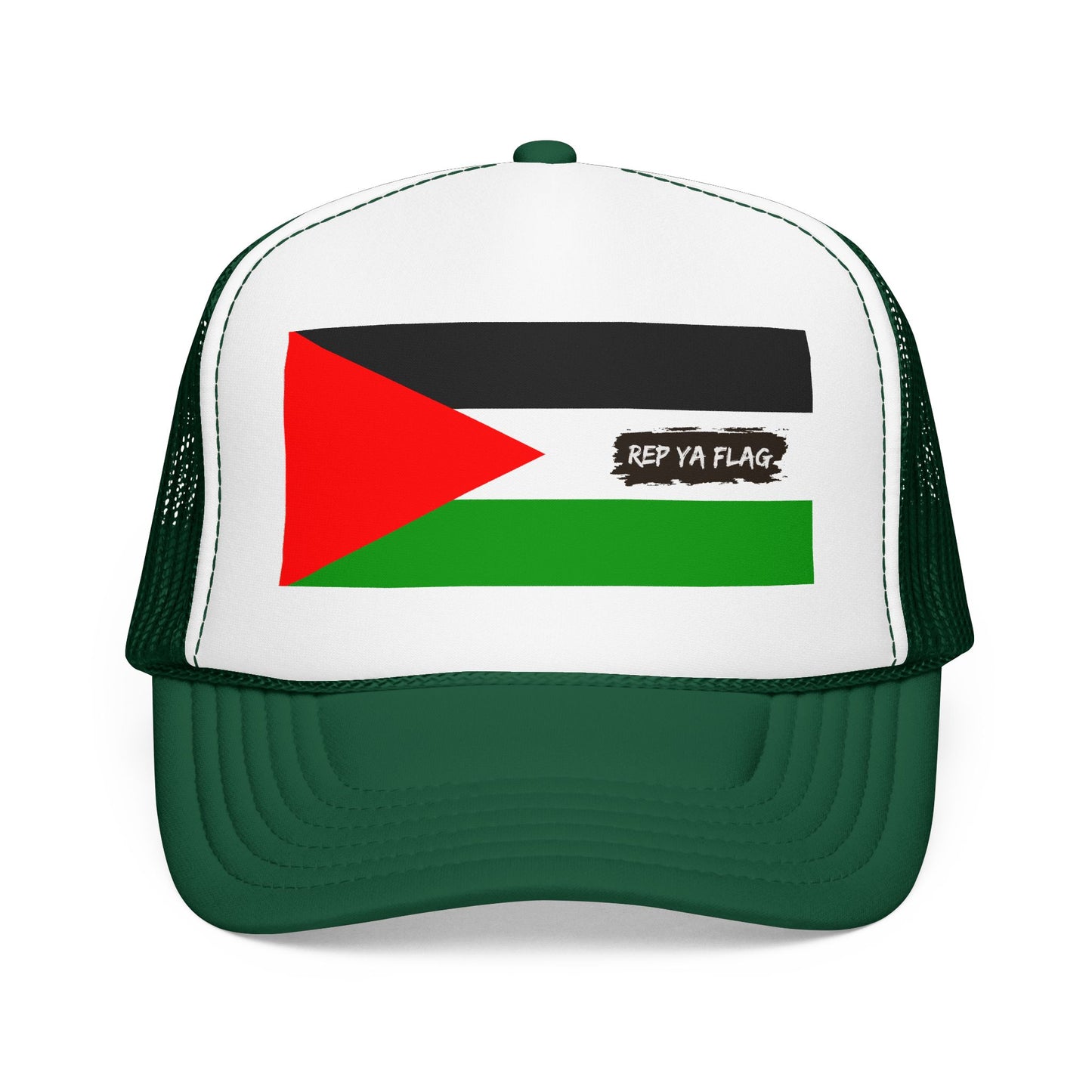 Palestine Flag Foam Trucker Hat | Palestinian Pride Snapback Cap | Rep Ya Flag
