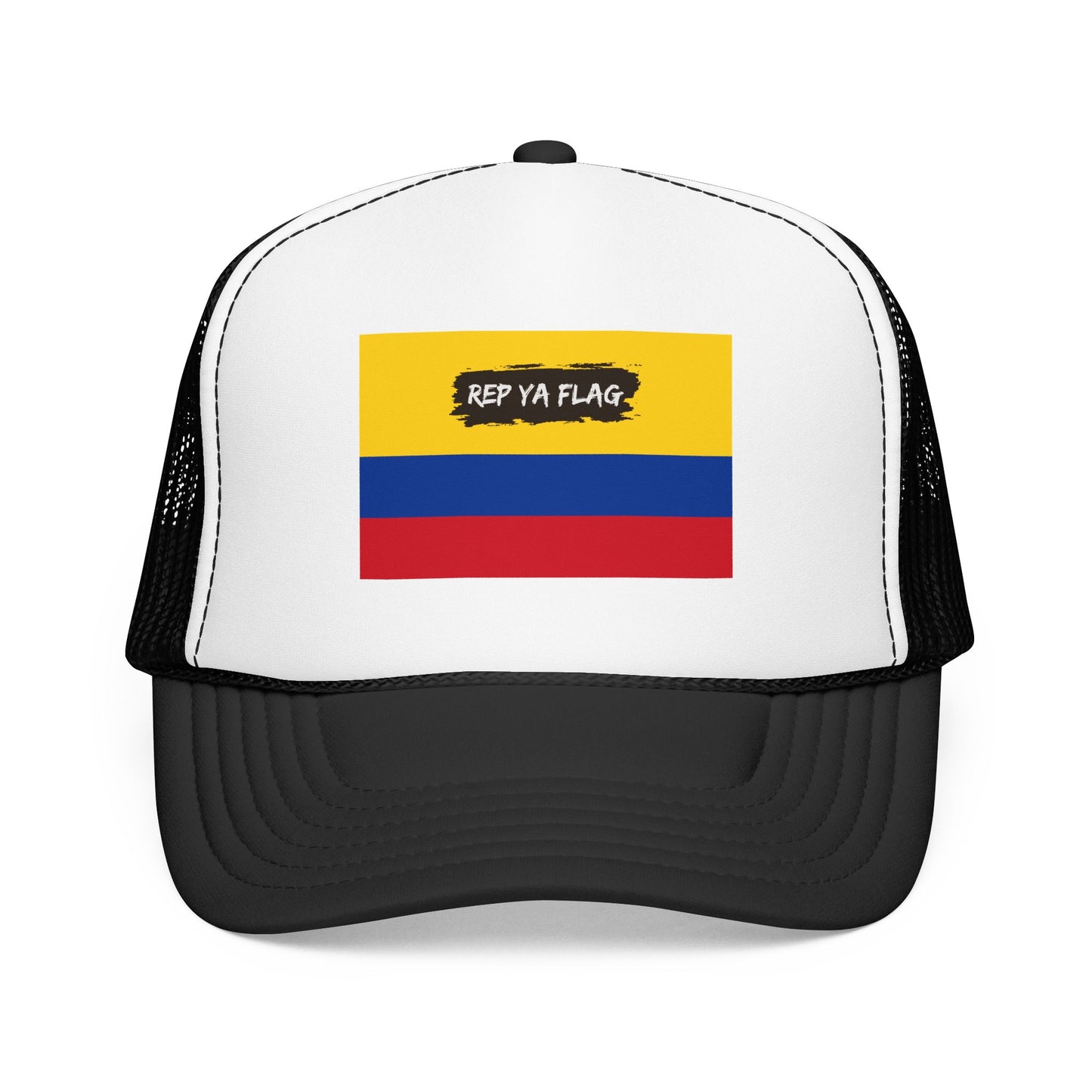 Colombia Flag Foam Trucker Hat | Colombian Pride Snapback Cap | Rep Ya Flag