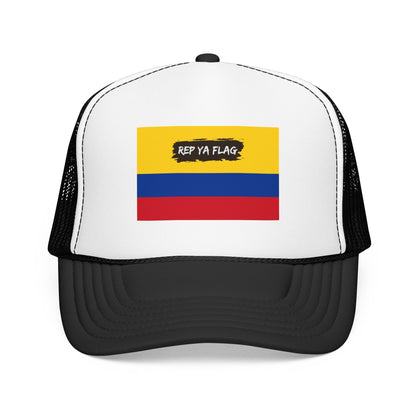 Colombia Flag Foam Trucker Hat | Colombian Pride Snapback Cap | Rep Ya Flag