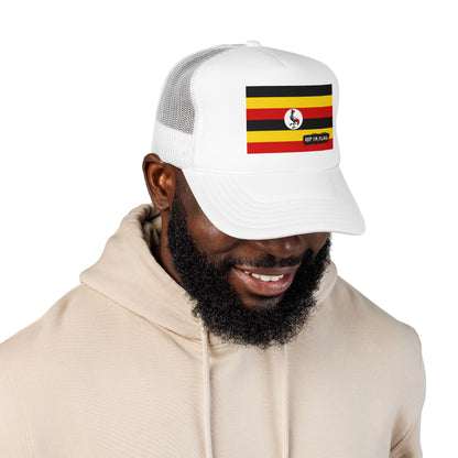 Uganda Flag Foam Trucker Hat | Rep Ya Flag design