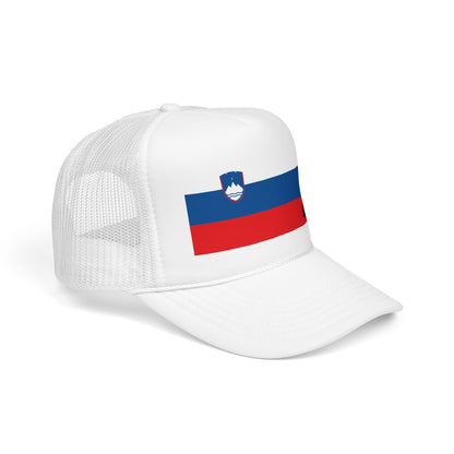 Slovenia Flag Foam Trucker Hat | Slovenian Pride Snapback Cap | Rep Ya Flag