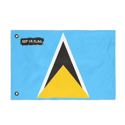 Saint Lucia Flag Garden Banner | Double Sided Outdoor Flag | Rep Ya Flag