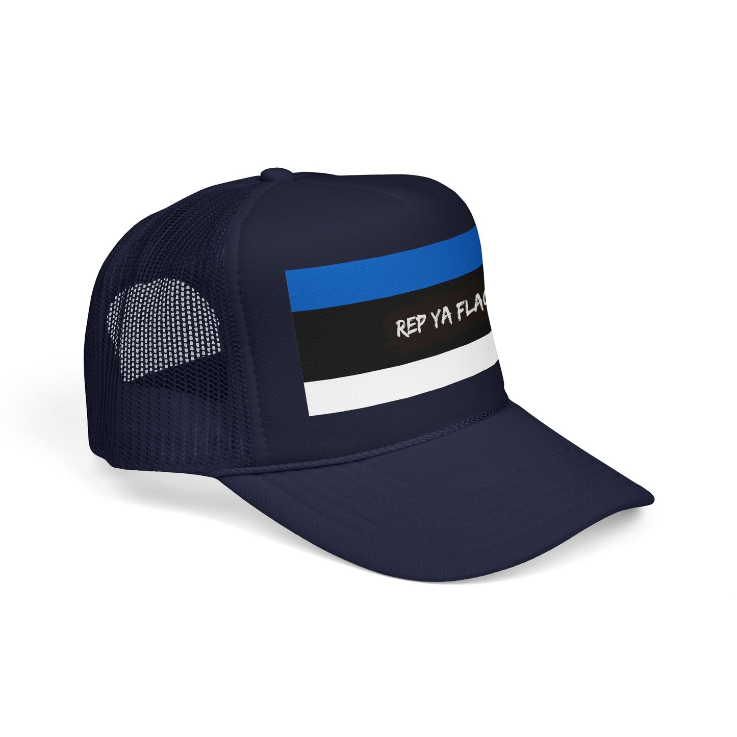 Estonia Flag Foam Trucker Hat | Estonian Pride Snapback Cap | Rep Ya Flag
