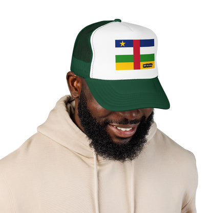 Central African Republic Flag Foam Trucker Hat | Central African Pride Snapback Cap | Rep Ya Flag