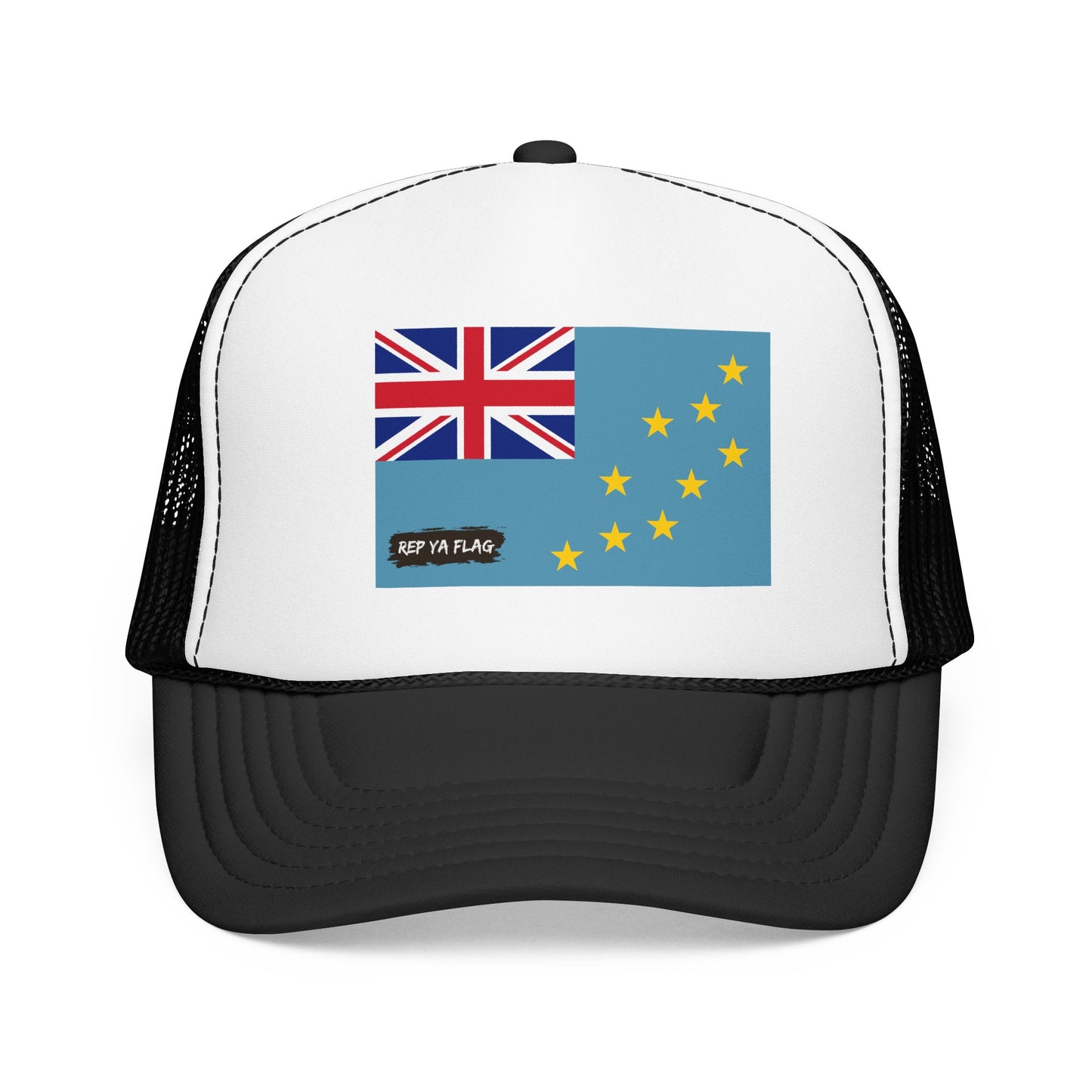 Tuvalu Flag Foam Trucker Hat | Rep Ya Flag design