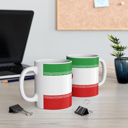 Iran Flag Coffee Tea Mug 11oz 15oz | Rep Ya Flag Ceramic Mug