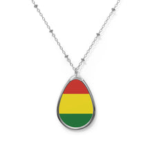 Bolivia Flag Oval Necklace | Bolivian Heritage Pendant | Rep Ya Flag
