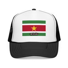 Suriname Flag Foam Trucker Hat | Rep Ya Flag design