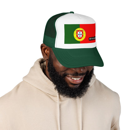 Portugal Flag Foam Trucker Hat | Portuguese Pride Snapback Cap | Rep Ya Flag