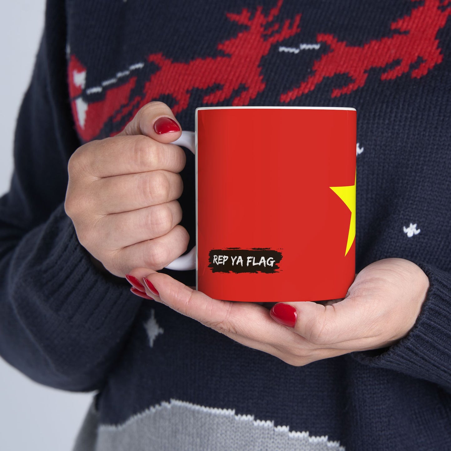 Vietnam Flag | Coffee Tea Ceramic Mug Cup | 11oz 15oz | Rep Ya Flag