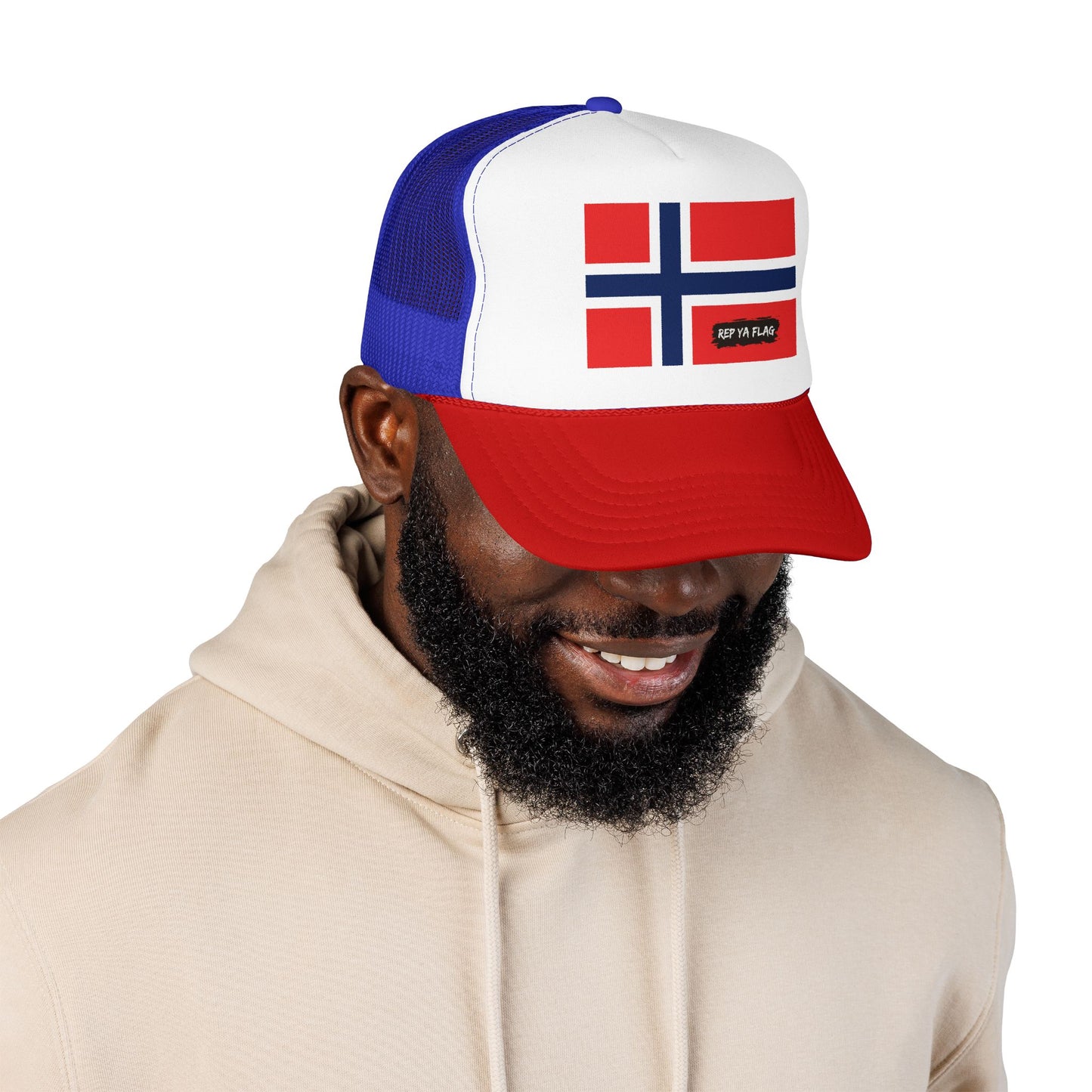 Norway Flag Foam Trucker Hat | Norwegian Pride Snapback Cap | Rep Ya Flag