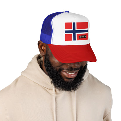 Norway Flag Foam Trucker Hat | Norwegian Pride Snapback Cap | Rep Ya Flag