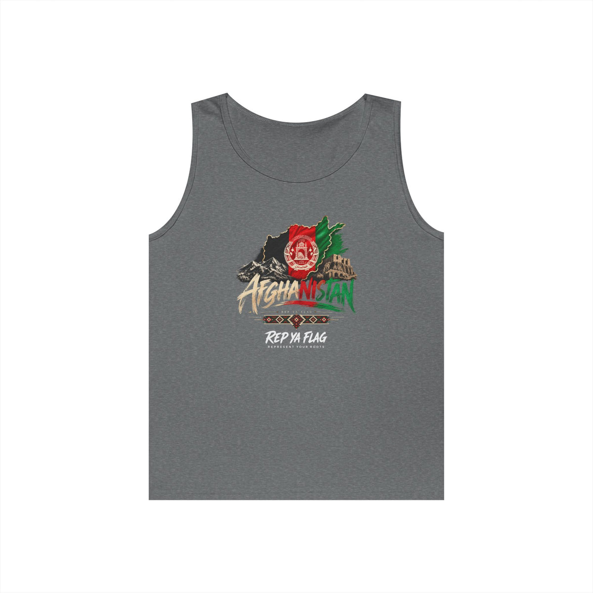 Afghanistan Flag Graphic Tank Top — 'Rep My Flag' Patriotic Design