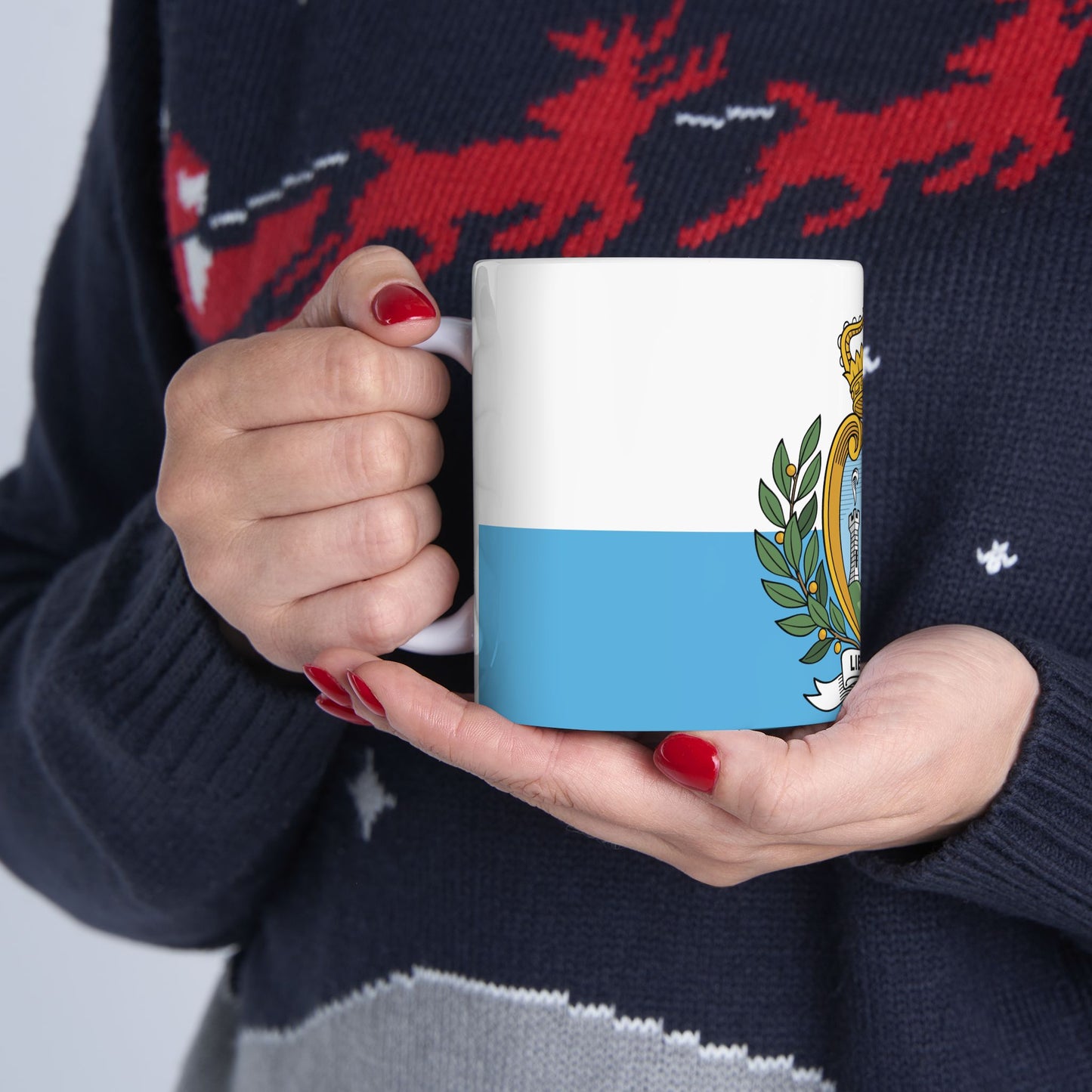 San Marino Flag Coffee Tea Mug 11oz 15oz | Rep Ya Flag Ceramic Mug